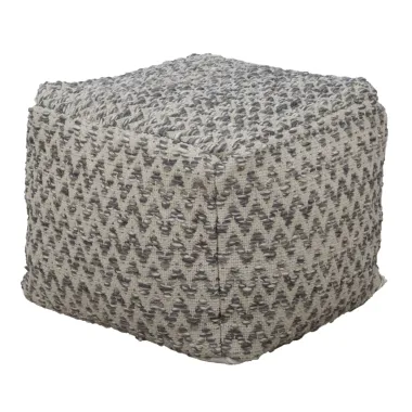 PUFF PANAMA KWADRATOWY 50X50X40 cm (35% WEŁNA / 35% JUTA / 30% BAWEŁNA)